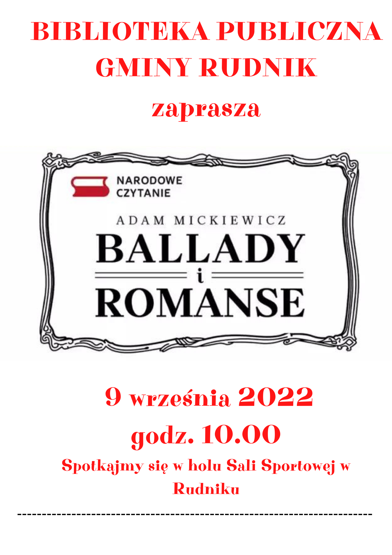 plakat Narodowe Czytanie