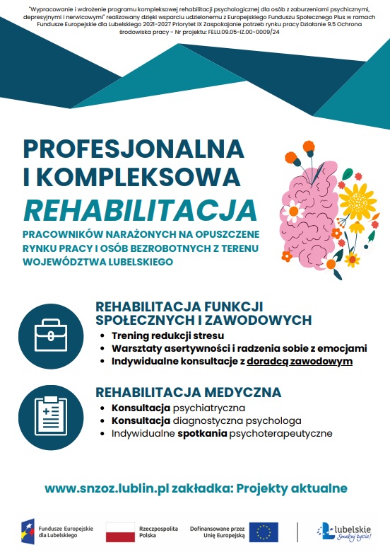 Wypracowanie i wdrożenie programu kompleksowej rehabilitacji psychologicznej dla osób z zaburzeniami psychicznymi, depresyjnymi i nerwicowymi
