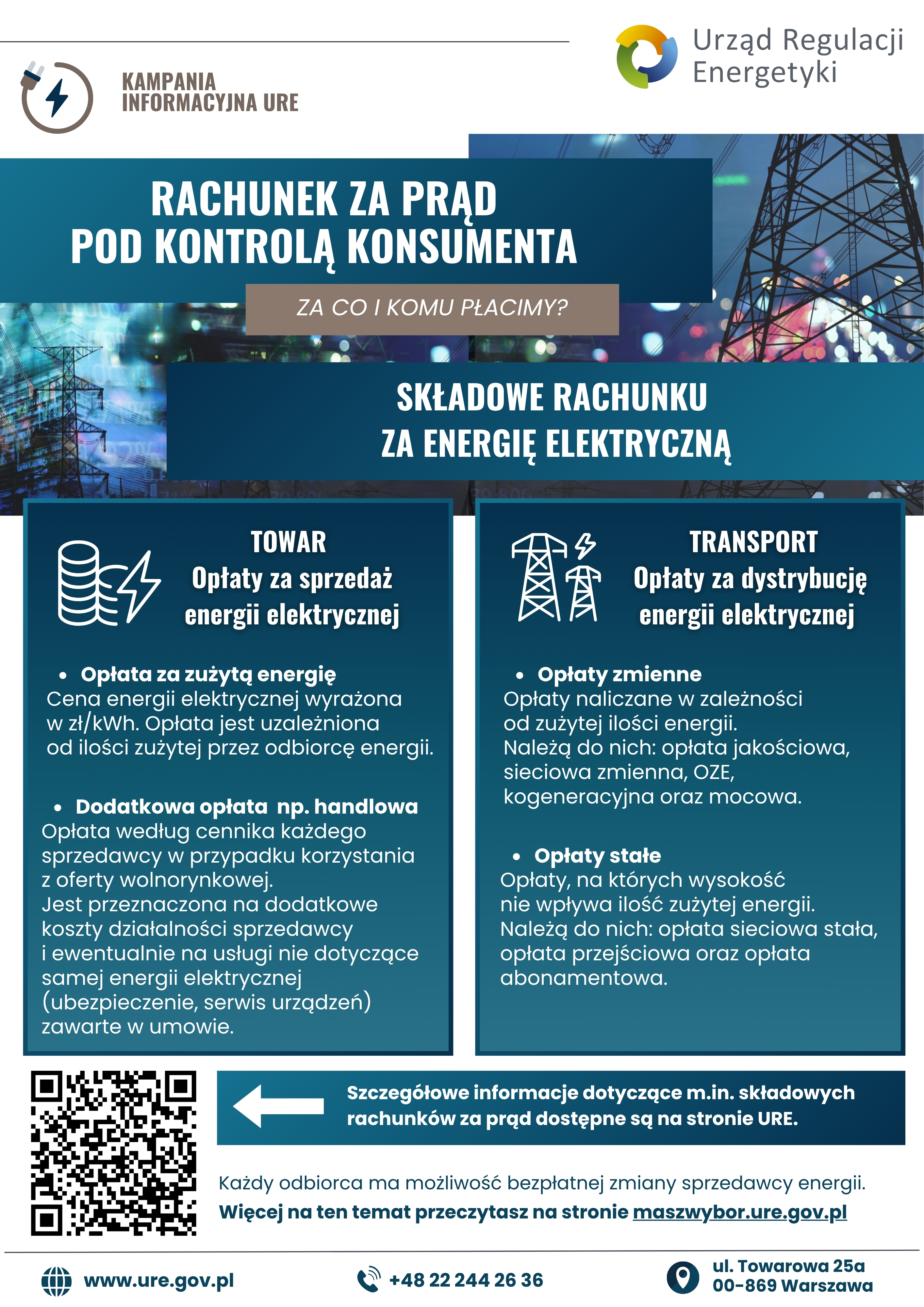 URE: Kampania Informacyjna dotyczącą rachunków za energię elektryczną pt. „Rachunki pod kontrolą konsumenta”